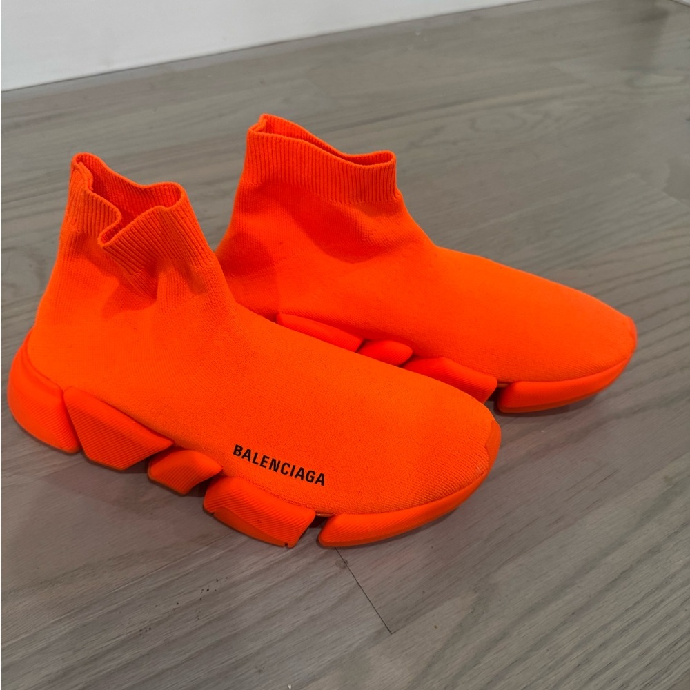 Balenciaga Bright Orange Sock Sneakers